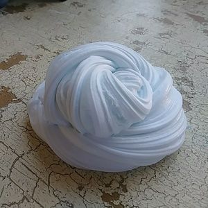 Fluffy light blue slime!!!!